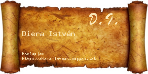 Diera István névjegykártya