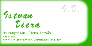 istvan diera business card